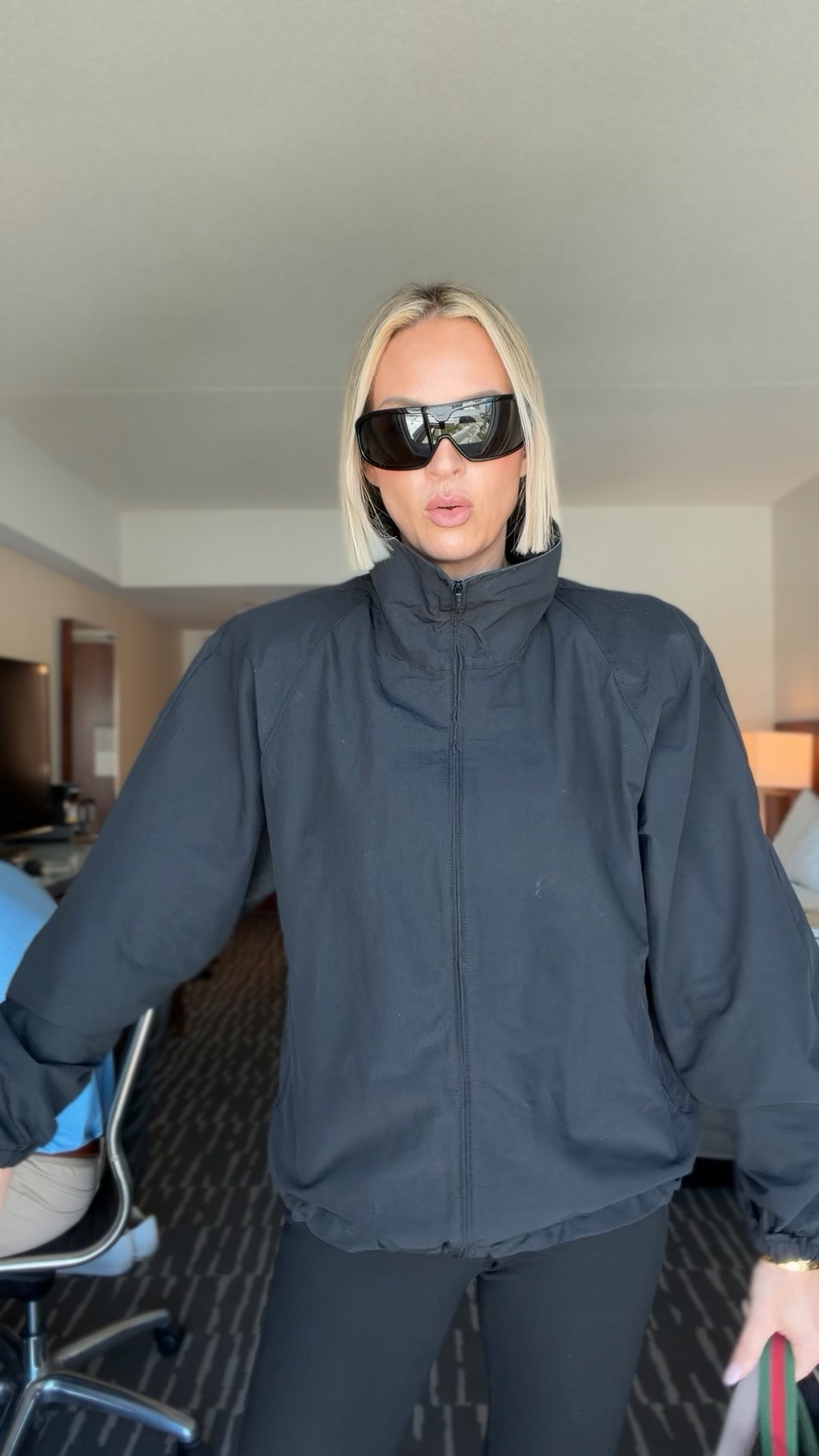 I’m telling you right now, this Zara windbreaker is going to sell out. I’m wearing a medium. It’s already oversized, but it’s not too oversized. It has shoulder pads. I’m wearing a small in these leggings, they are my favorite and I’ve tried a lot. Sneakers run TTS. ￼

#LTKOver40 #LTKTravel #LTKTall