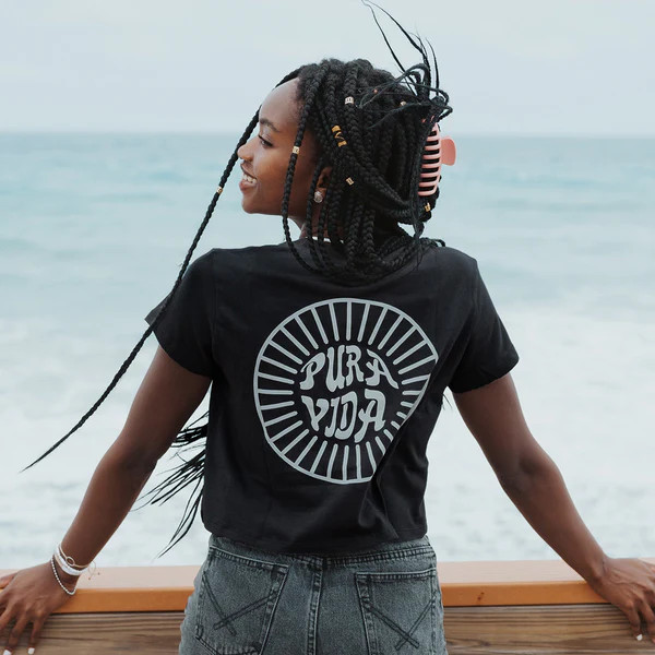 PV Sun Logo Crop Tee | Pura Vida Bracelets