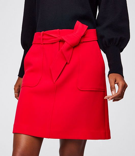 LOFT Tie Waist Pocket Skirt | LOFT