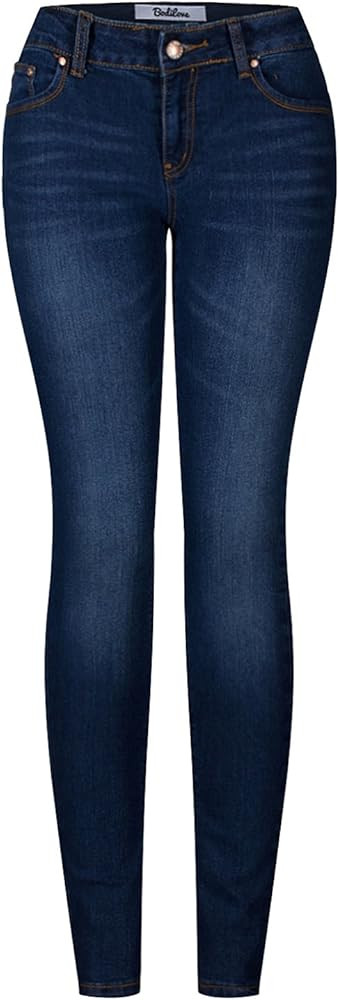 2LUV Women's 5 Pocket Ankle Stretch Skinny Jeans | Amazon (US)