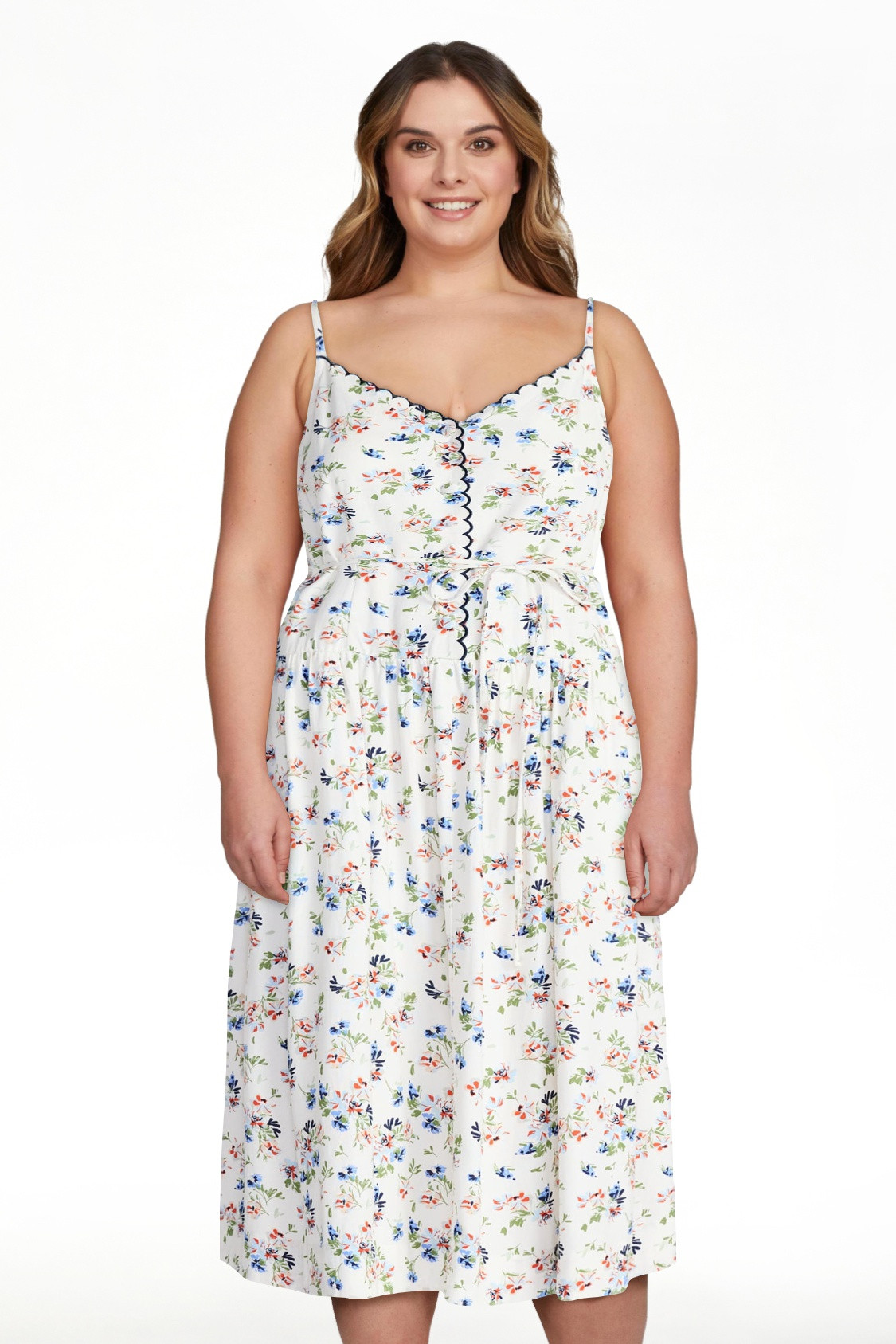 Free Assembly Vestido Midi sin Mangas con Cintur\u00f3n de Mezcla de Lino para Mujer, Tallas XS-X... | Walmart (US)