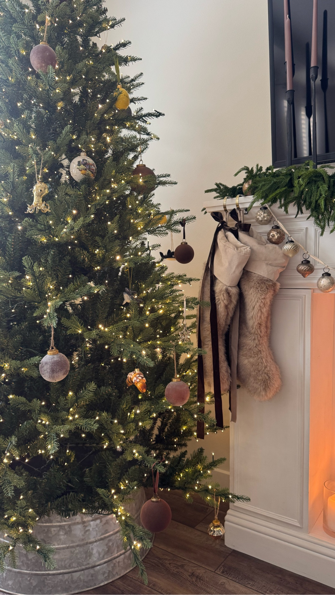 It’s beginning to look a lot like Christmas ✨ 

-I used 2 of the 60’ Norfolk garlands to create this mantle look
- I used the command cord bundle holders to secure the garland 

#LTKHoliday #LTKSeasonal #LTKHome