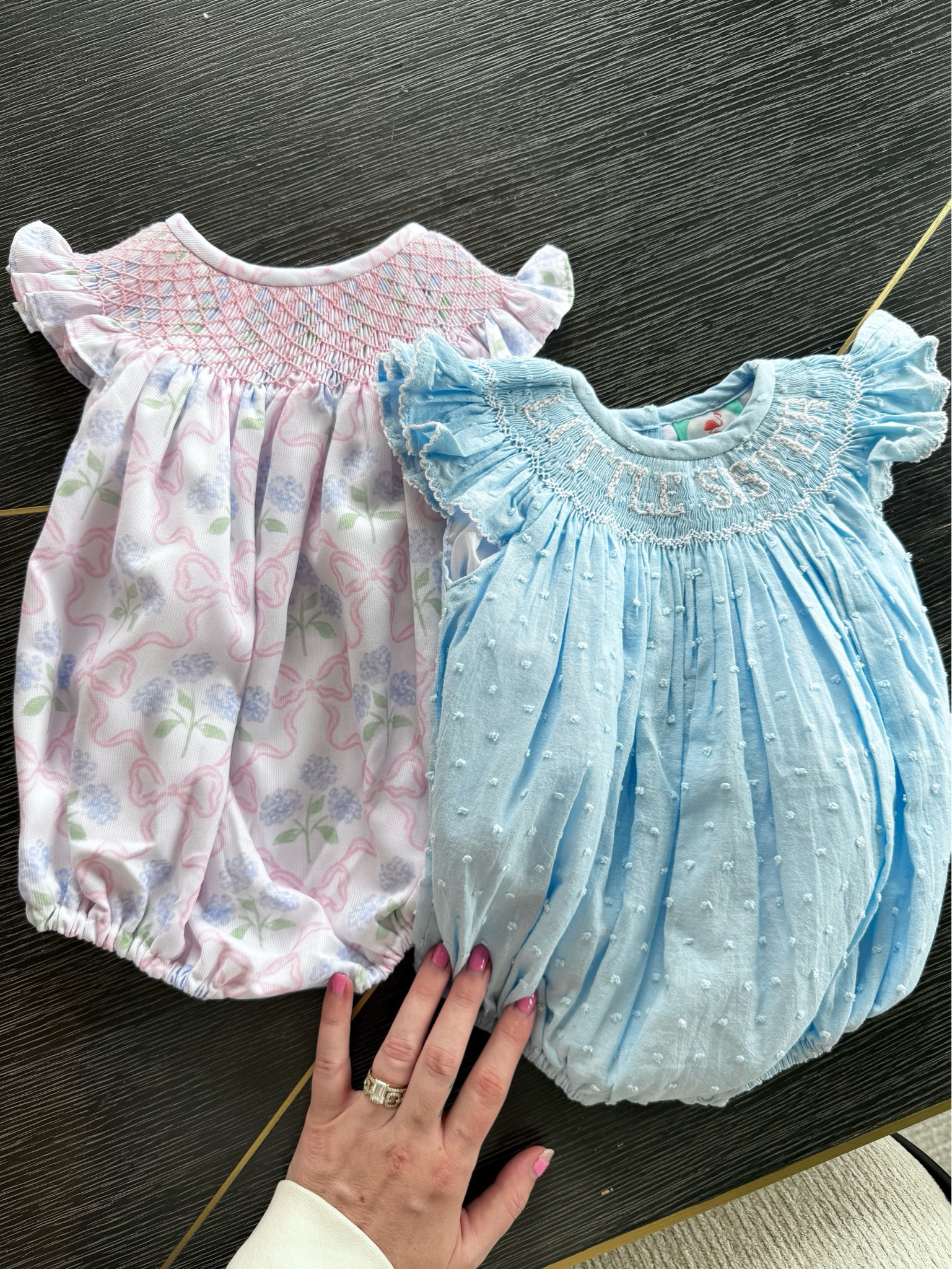 Smocked bubble outfits for baby sis! Love these for spring/Easter 

#LTKBaby #LTKSeasonal #LTKKids