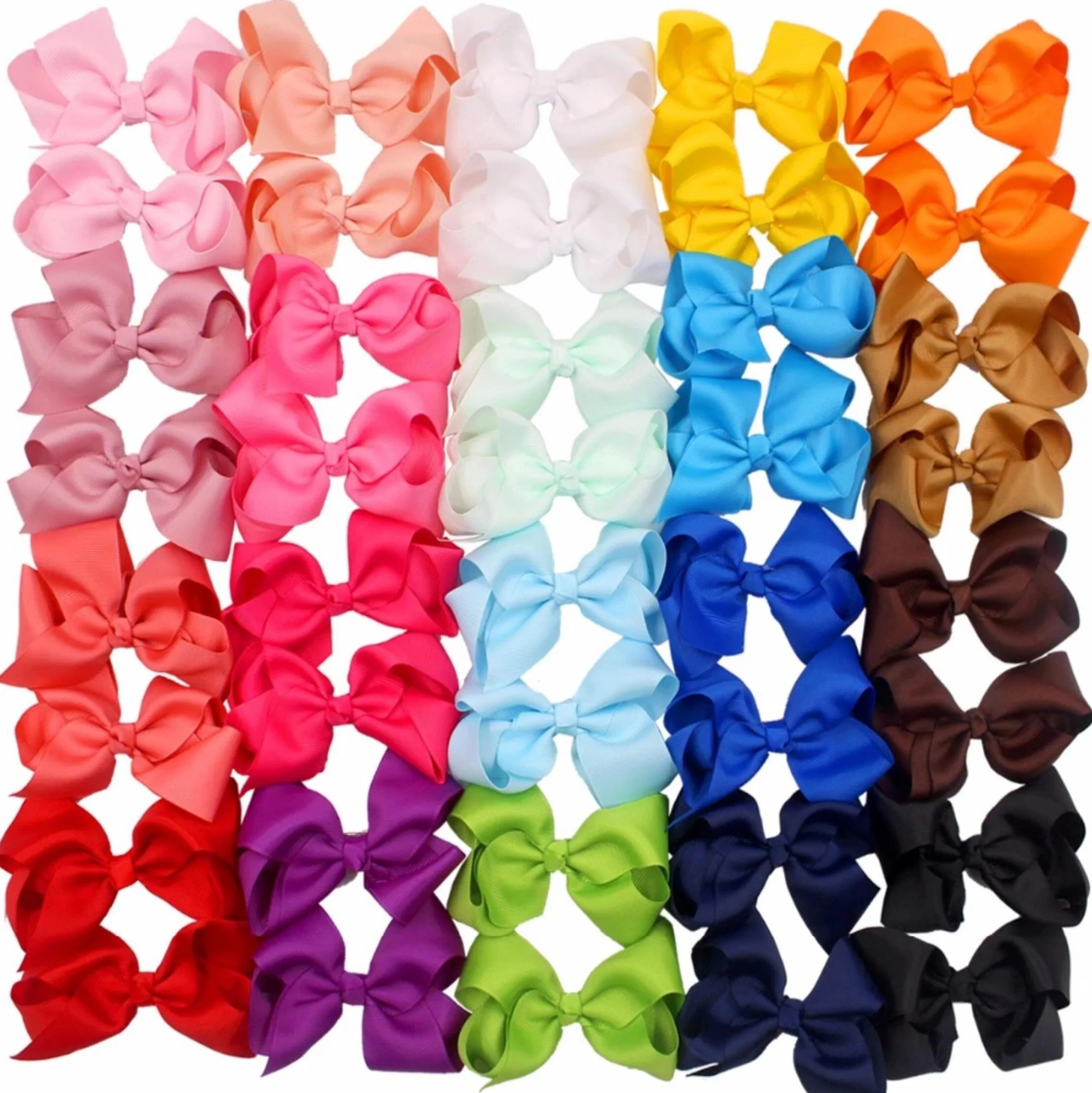 JOYOYO 40Pcs 4" Hair Bows Alligator Clips Grosgrain Ribbon Big Bows Clips For Girls Toddlers Kids... | Walmart (US)