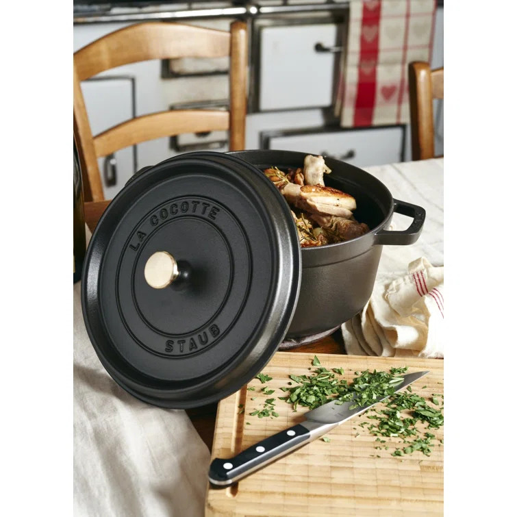 Cast Iron Non-Stick Cast Iron Round Dutch Oven | Wayfair North America