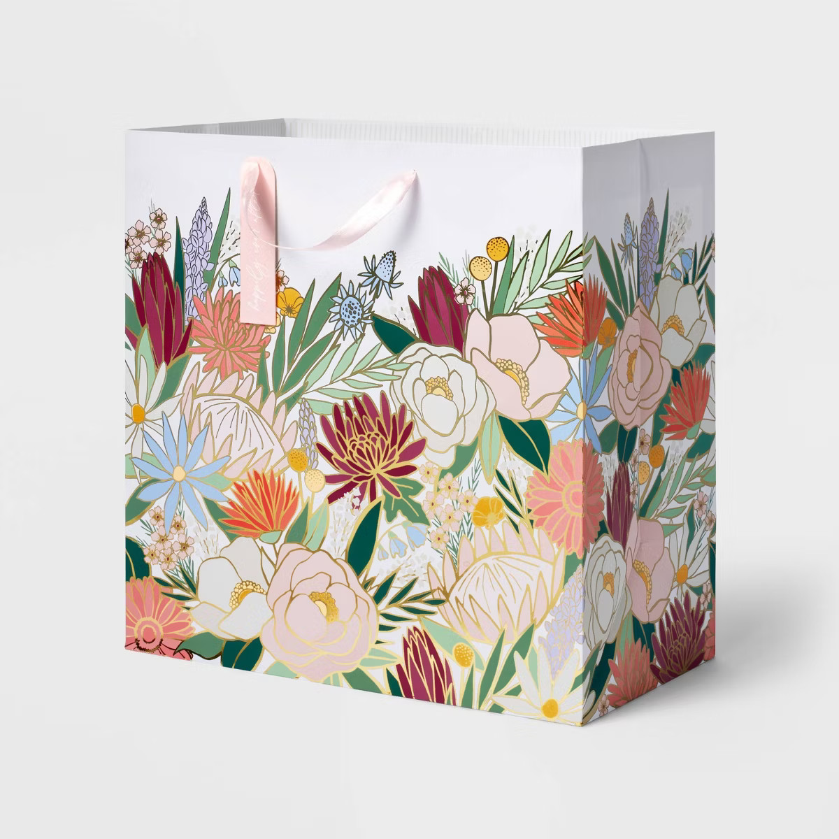 Wedding Floral Square Gift Bag - Spritz™ | Target