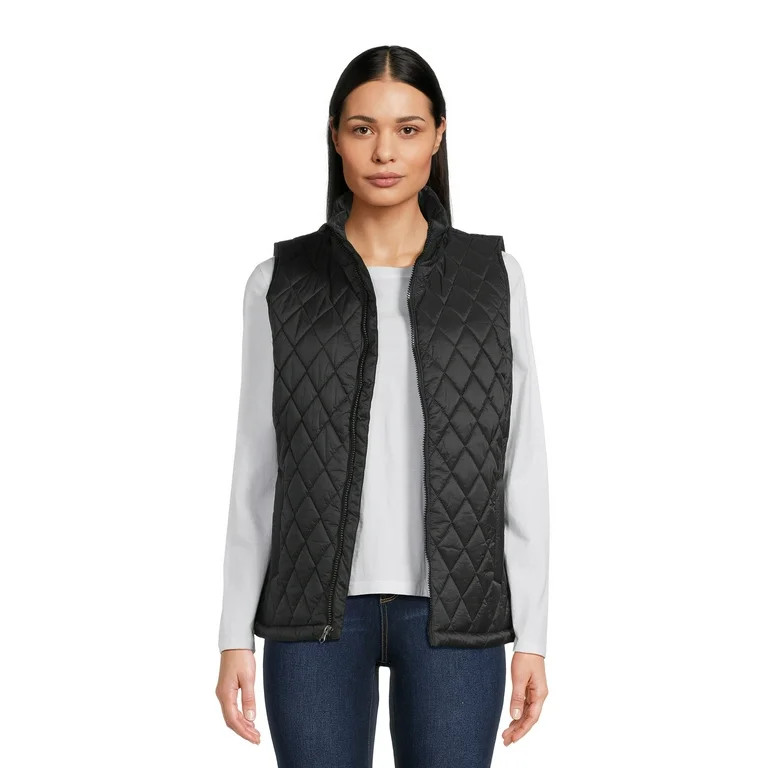 Time and Tru Women's Diamond Quilt Shell Vest | Walmart (US)