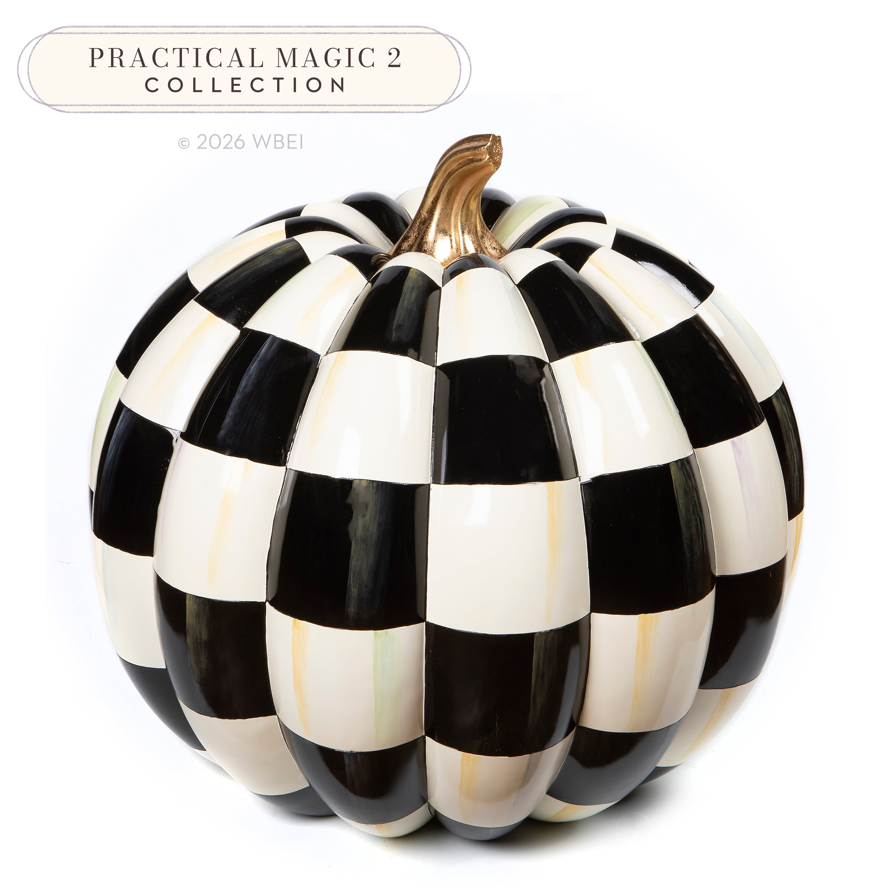 MacKenzie-Childs Courtly Check Outdoor Pumpkin | MacKenzie-Childs