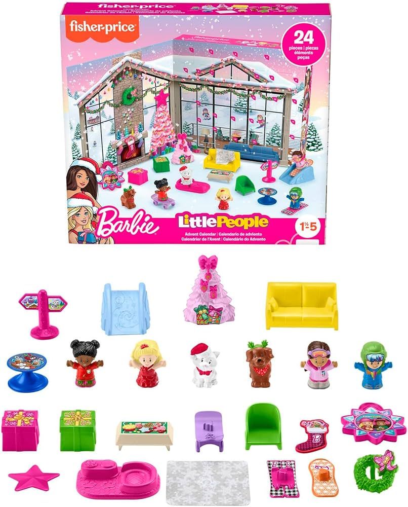 Fisher-Price Little People Barbie Advent Calendar and Toddler Playset, 24 Christmas Figures and P... | Amazon (US)