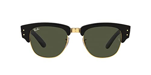 Ray-Ban Womens Rb0316s Mega Clubmaster Sunglasses, Black On Gold/Green, 50 Mm US | Amazon (US)