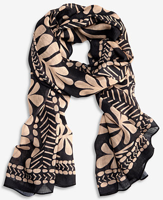Graphic Palm Wrap Scarf | Macy's