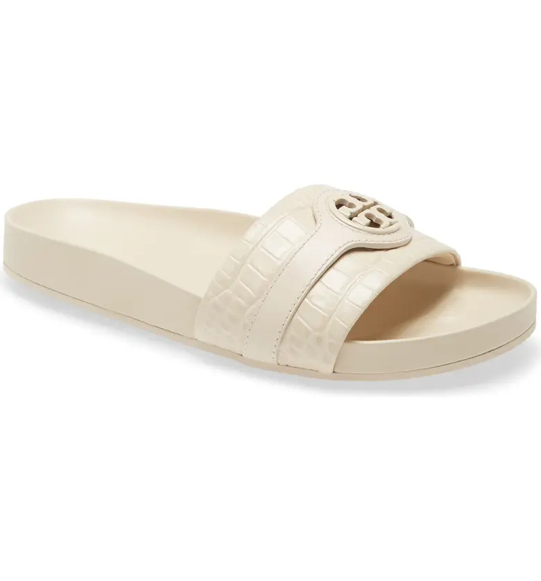 Carson Croc Embossed Anatomic Slide Sandal | Nordstrom