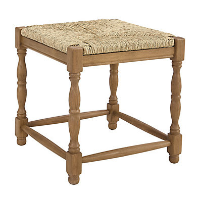 Dorchester Short Stool with Handwoven Rush Seat & Solid Beech Wood | Ballard Designs, Inc.