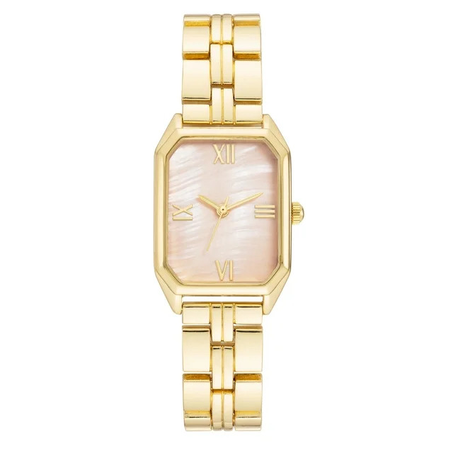 Time and Tru Gold Tone Metal Bracelet Ladies Watch | Walmart (US)