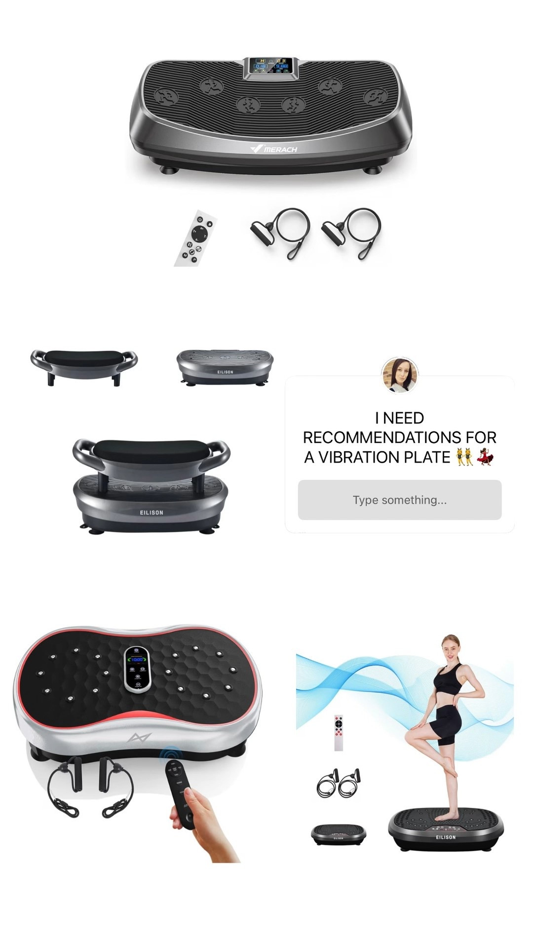 Okay I need y’all help! I want to purchase vibration plate but I don’t know which one. Any recommendations? Please let me know!! 

#LTKActive

#LTKdayinmylife #LTKfitnessgoals #LTKselfcare