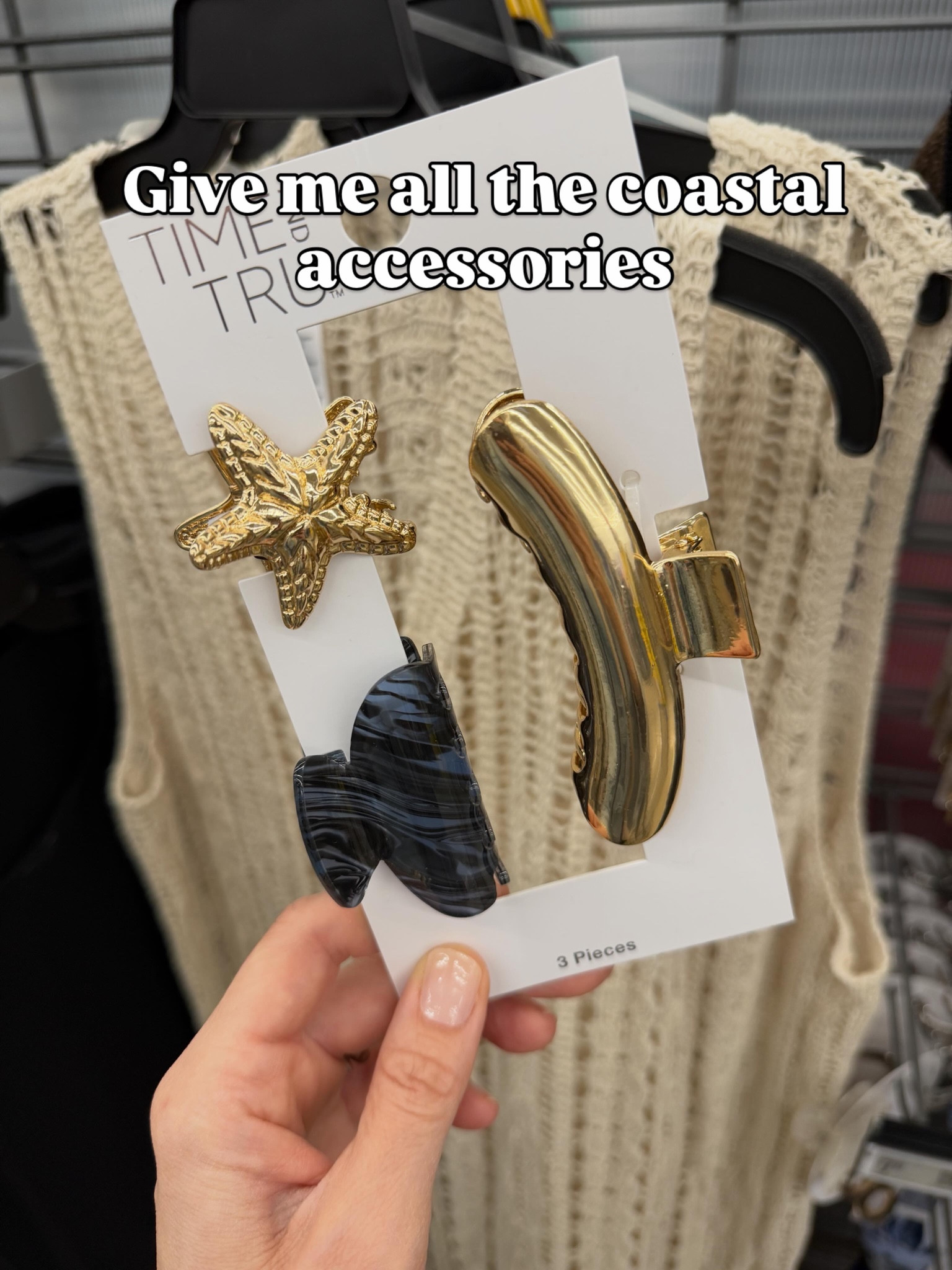 Walmart hair clips, starfish claw clip, beach accessories #walmartfashion