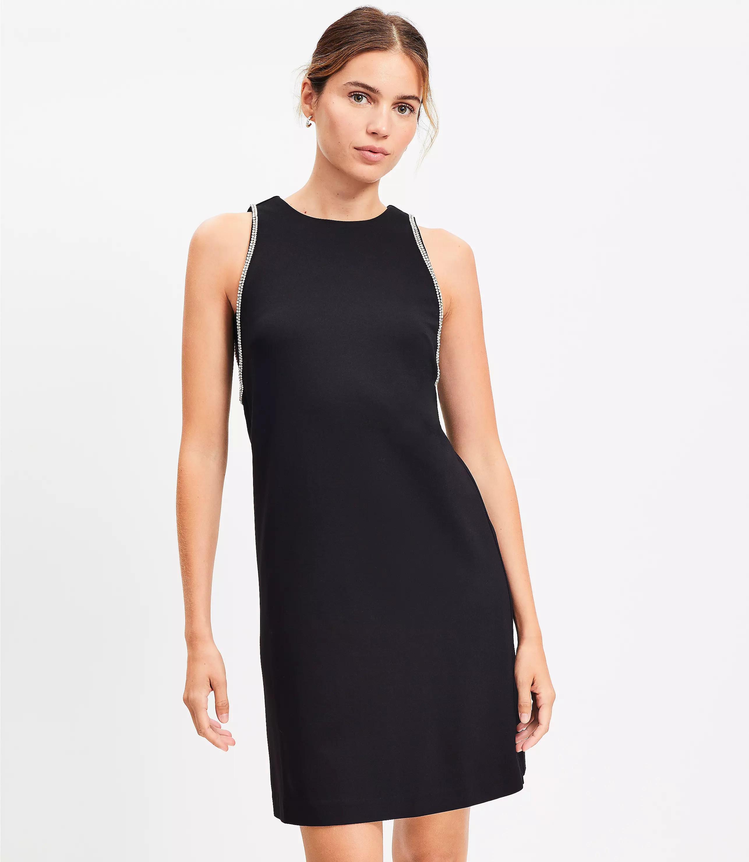 Sparkle Ponte Sleeveless Mini Dress | LOFT