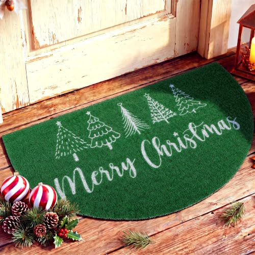 Tinideya Merry Christmas Door Mat Half Moon Front Entry Rug | Amazon (US)