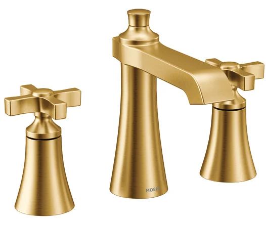 Moen Flara Cross-Handle Trim Widespread Bathroom Faucet with Drain Assembly | Wayfair North America