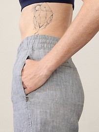 Retreat Linen High Rise Ankle Pant | Athleta