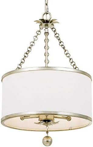 Broche 3 Light Antique Silver Chandelier | Amazon (US)