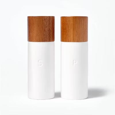 Ceramic Salt and Pepper Grinder Set Cream - Figmint™ | Target
