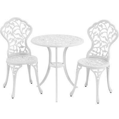 Yaheetech 3 Piece Outdoor Bistro Table Set, White | Target