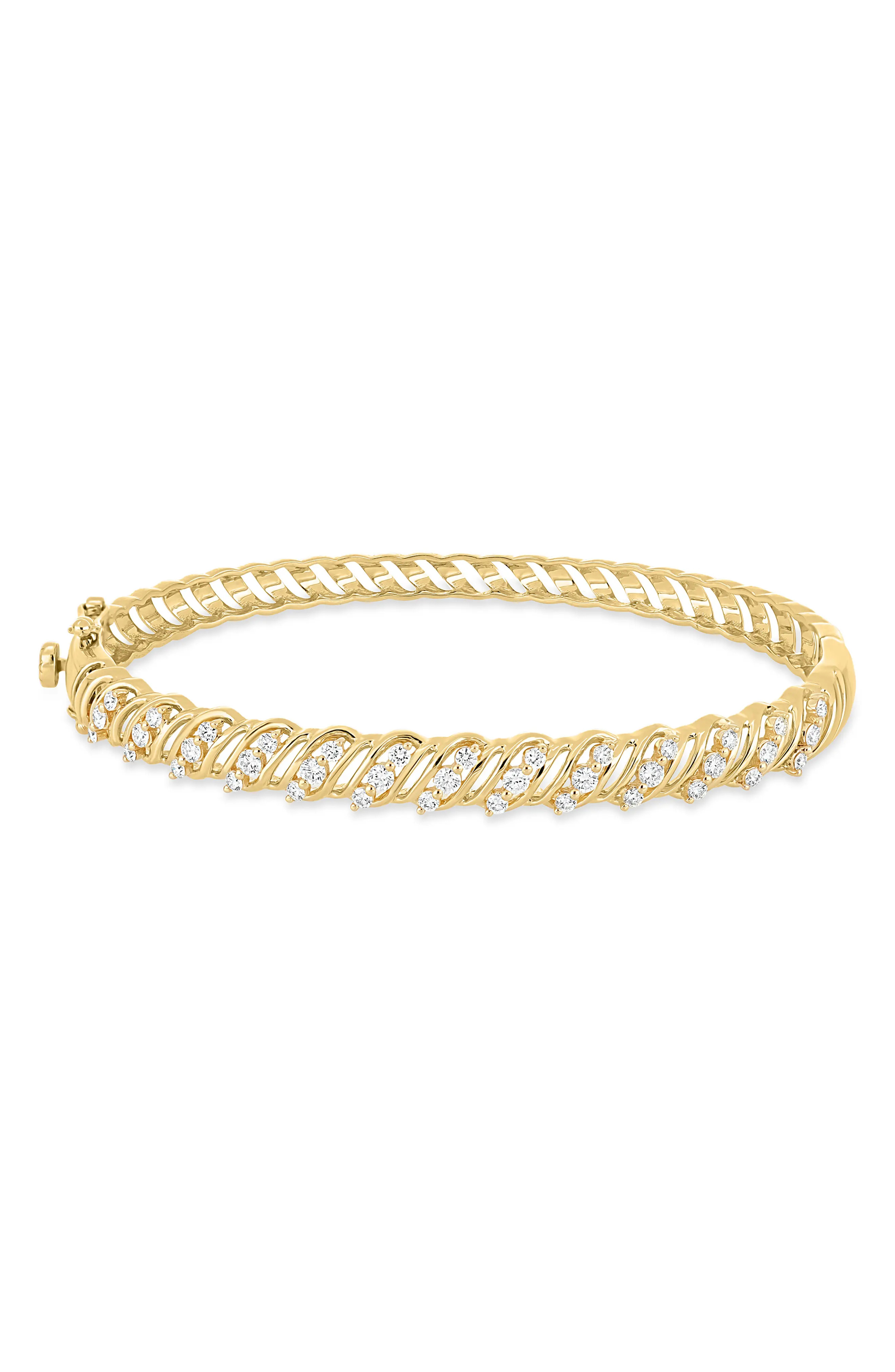 18K Gold Florentine Diamond Bangle Bracelet (Online Trunk Show) (Women) | Nordstrom | Nordstrom