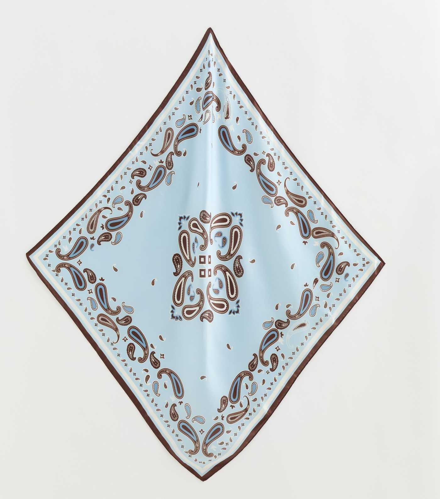 Blue Paisley Print Satin Scarf | New Look | New Look (UK)