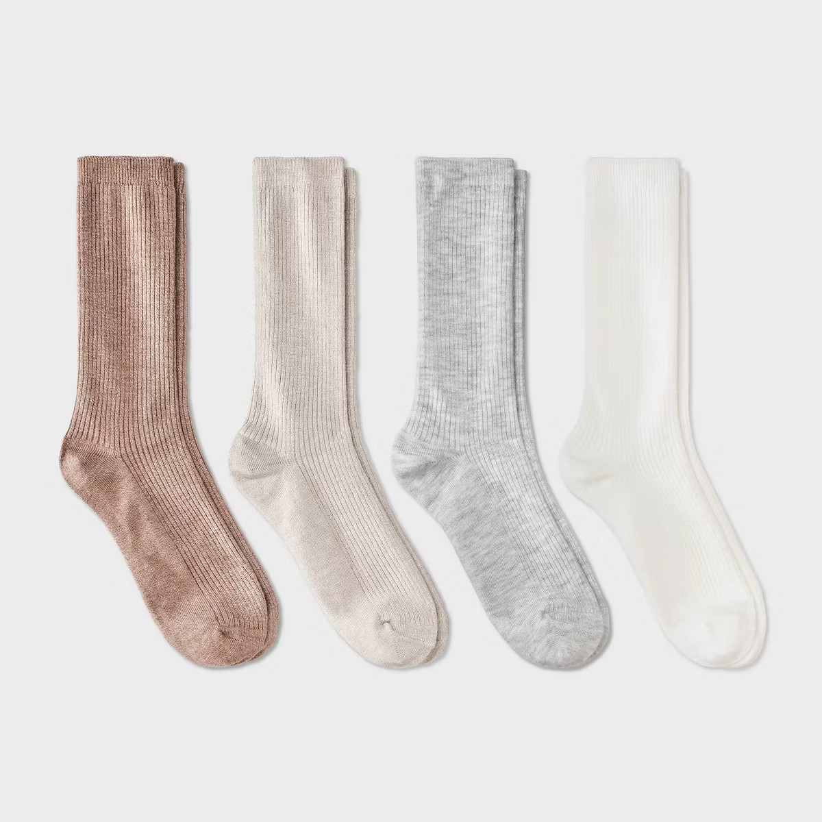 Women's Ultra Soft Everyday Rib-Knit 4pk Crew Socks - Auden™ 4-10 | Target