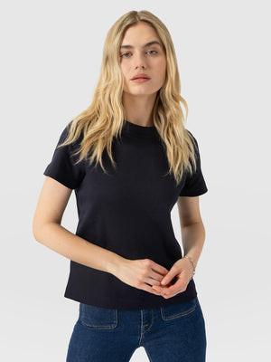 Chelsea Crew Neck Tee - Navy | Saint + Sofia (US)