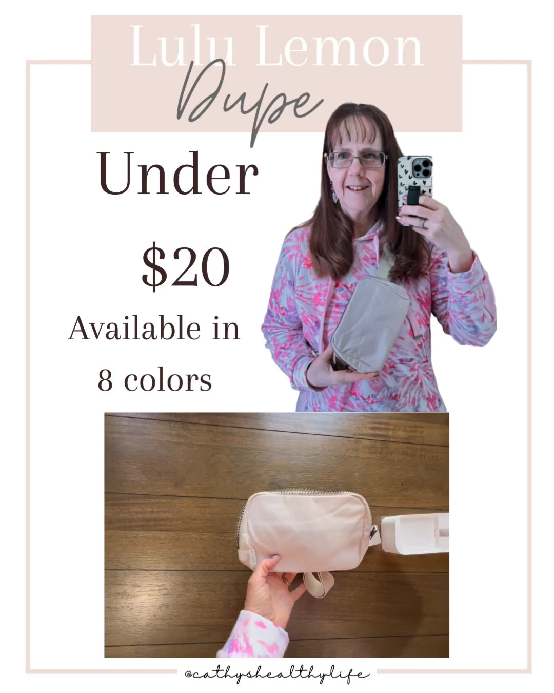 Awesome Lulu Lemon dupe! Great quality, lots of room in this belt bag! Easily adjusted to wear as a cross back, shoulder back, waist back or fanny pack. 

Lightweight, zipper against the body and holds my iPhone 14 no problem. 

Available in 8 colors!

#amazonfind #beltbag #fannypack 



#LTKstyletip #LTKFind #LTKunder50