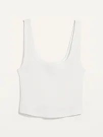 Fitted Ultra-Cropped Rib-Knit Tank Top for Women | Old Navy (US)