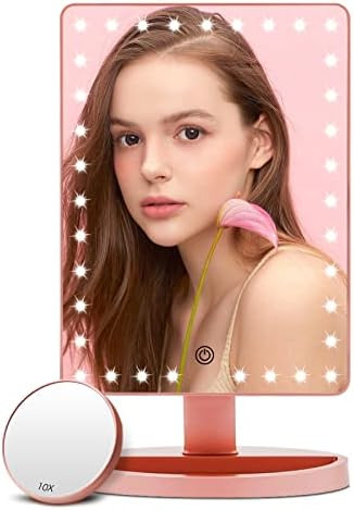 Large Lighted Makeup Mirror (X-Large), Makeup Vanity Mirror with 35 LED Lights and 10X Magnification | Amazon (US)
