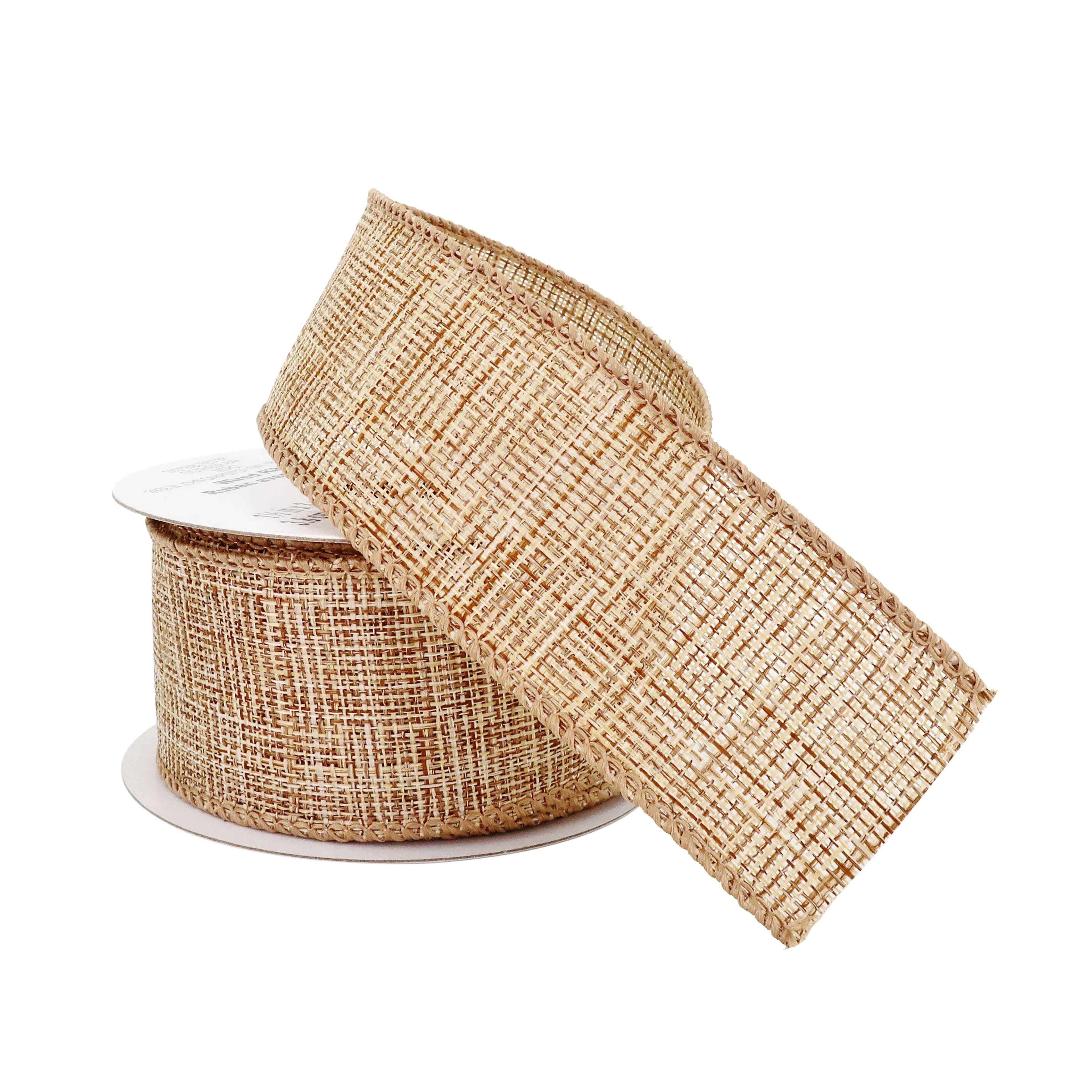 1.5" x 3yd. Textured Wired Linen Ribbon by Celebrate It® in Natural | Michaels® | Michaels Stores