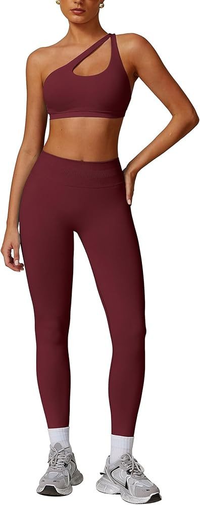 ABOCIW Women Workout Sets Seamless High Waist Scrunch Butt Lifting Gym Leggings Cutout One Should... | Amazon (US)