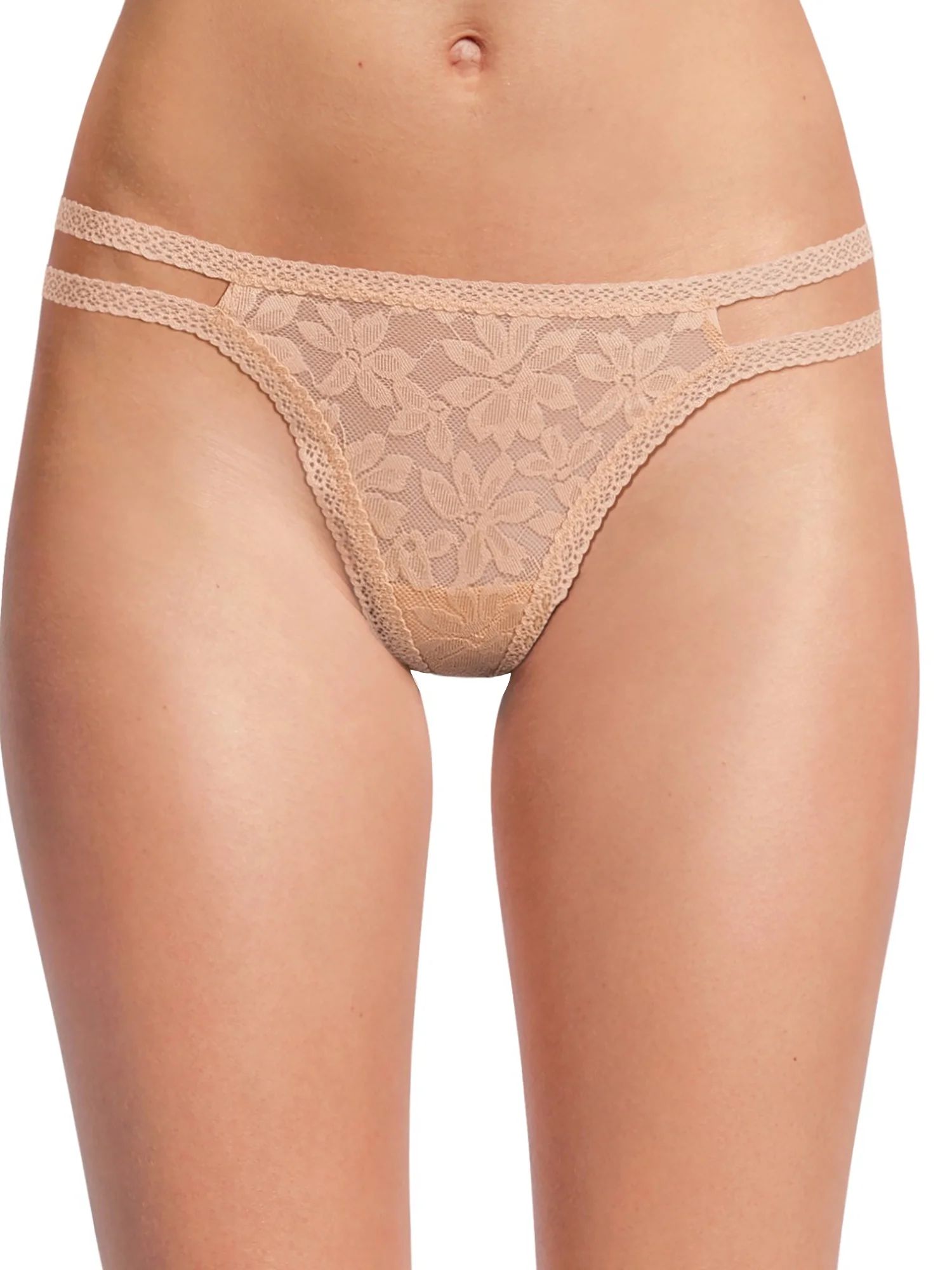 No Boundaries Strappy Lace Thong Panty, Sizes XS to XXXL | Walmart (US)