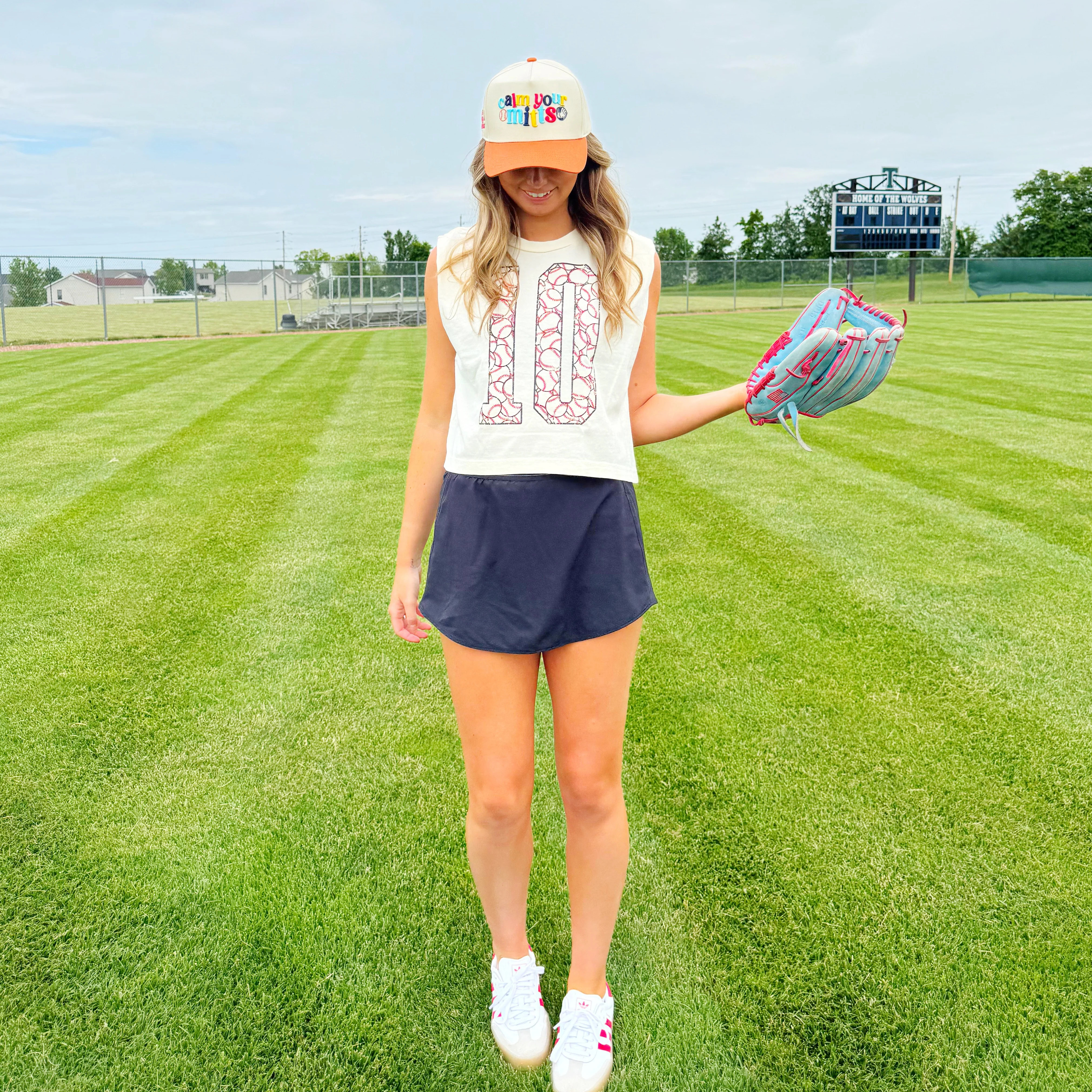 Custom Baseball Number Tank | Poppy & Pine
