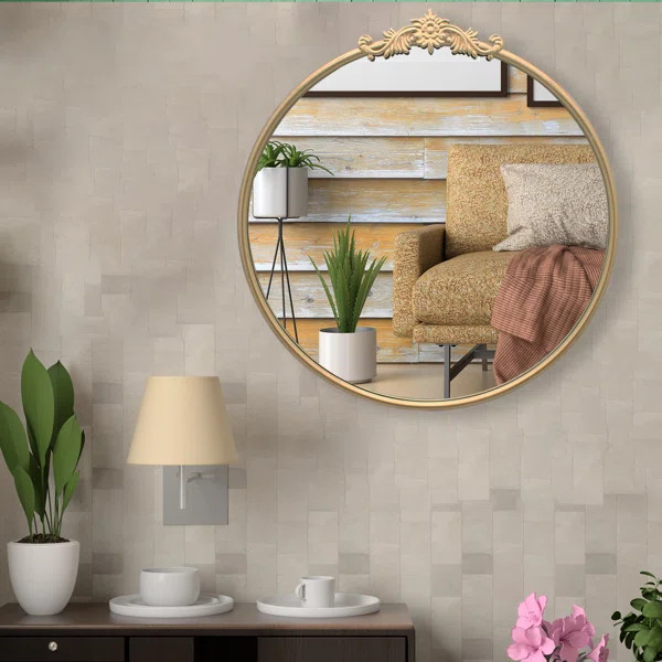 Aymee Round Metal Wall Mirror | Wayfair North America
