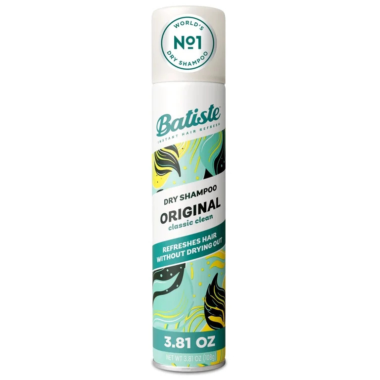 Batiste Original Dry Shampoo, Absorbs Oil & Grease, Classic Clean Scent, 3.81 oz | Walmart (US)