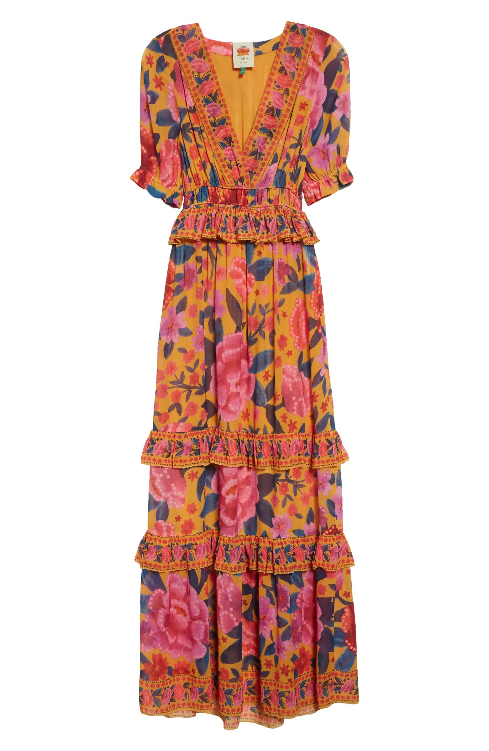Floral Dream Short Sleeve Maxi Dress | Nordstrom