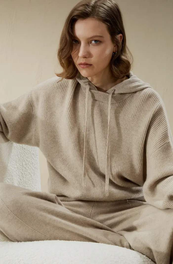 Eshe 2-in-1 Cashmere Detachable Hoodie | Nordstrom