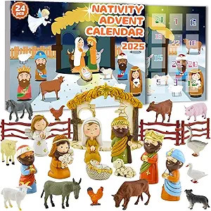 Nativity Advent Calendar 2025 Nativity Set for Kids Christmas Advent Calendar for Kids Boys Girls... | Amazon (US)