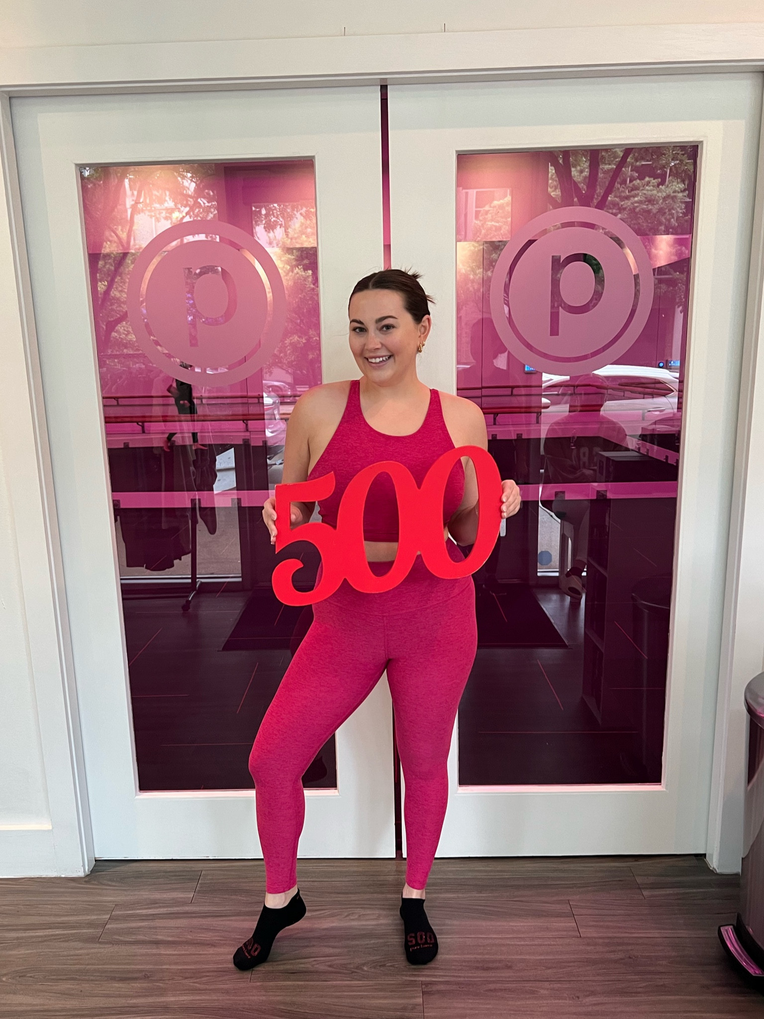 500 pure barre classes down!!! 💯💯💯💯💯 color is cranberry heather- leggings are S, top is M- both currently on sale! 

#LTKsalealert #LTKActive #LTKfitness