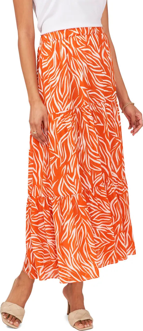 Vince Camuto Etched Zebra Print Maxi Skirt | Nordstrom | Nordstrom