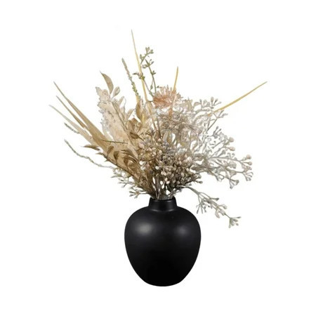 Home Decor Collection 13.3-Inch Fall Leaves in Black Ceramic Vase – A Cozy Autumn Accent for Your Tabletop | Walmart (US)