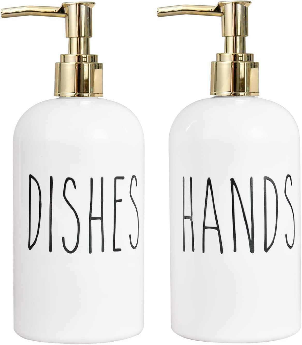 Amazon.com: Soap Dispensers Bathroom Countertop-Set of 2, 16 Oz Dish Soap Dispenser for Kitchen S... | Amazon (US)