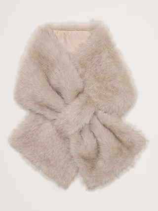 Faux Fur Pull-Through Scarf | Banana Republic (US)