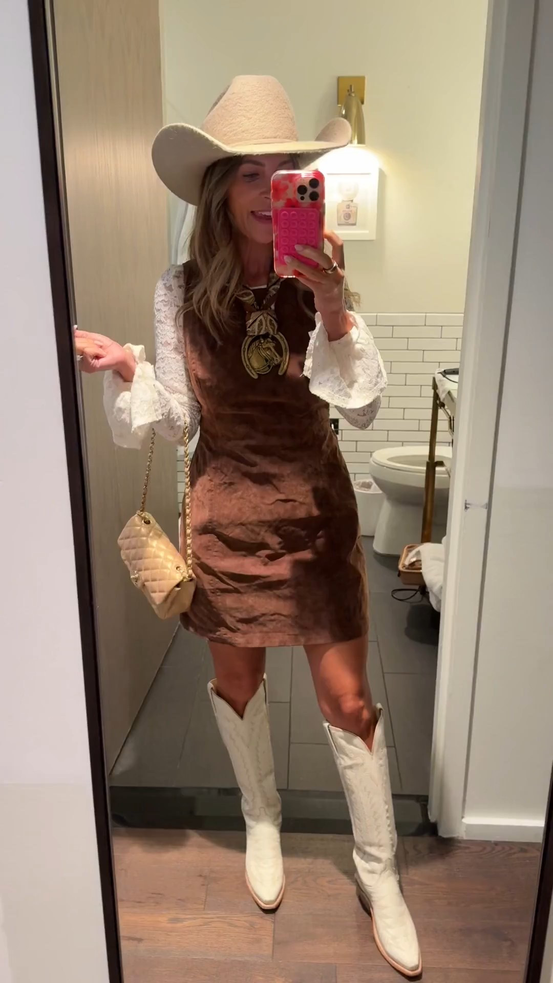 Great country concert outfit Inspo for cooler temps. Also threw on a suede fringe jacket over this! My suede free people dress is on sale for under $100

#LTKootd #LTKOver40 #LTKSaleAlert