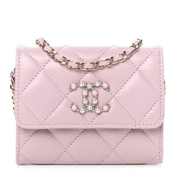 CHANEL

Caviar Quilted Coco Candy Card Holder On Chain Light Pink | Fashionphile